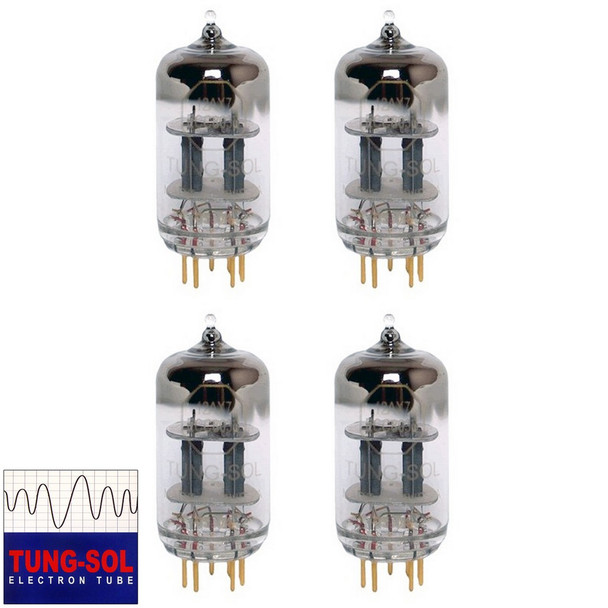 New Tung-Sol Reissue GOLD PIN 12AX7 ECC83 GAIN MATCHED Quad (4) Vacuum Tubes