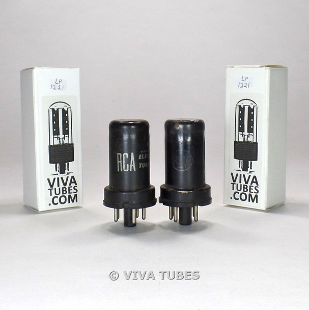 Tests NOS Matched Pair RCA USA 6C5 Metal Vacuum Tubes 100%