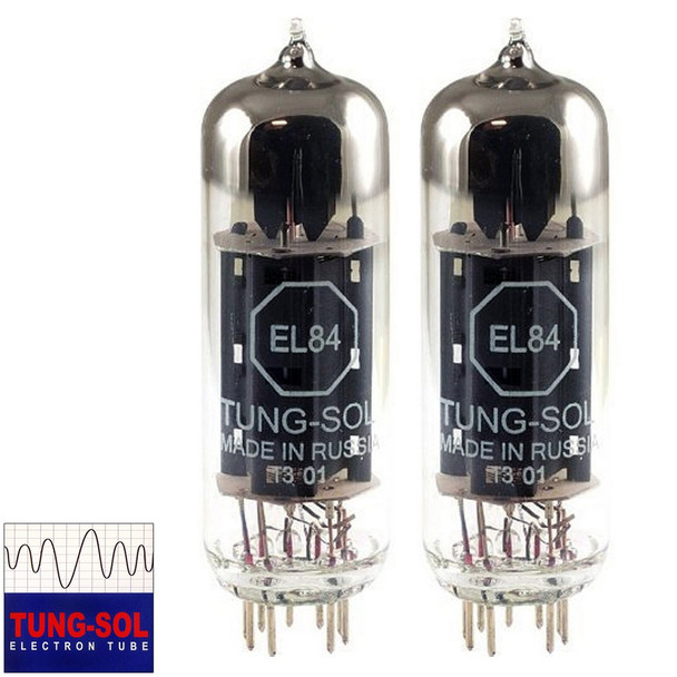 Brand New Tung-Sol Reissue EL84 Plate Current Matched Pair (2) Vacuum Tubes