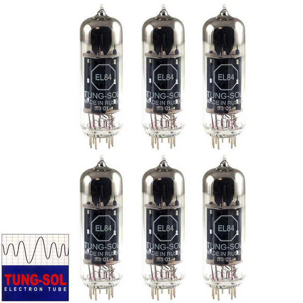 Brand New Tung-Sol Reissue EL84 Plate Current Matched Sextet (6) Vacuum Tubes