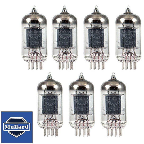 Brand New Mullard Reissue ECC81 12AT7 Gain Matched Septet (7) Vacuum Tubes