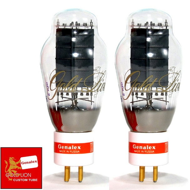 New Genalex Reissue Current Matched Pair (2) PX300B / 300B GOLD PIN Vacuum Tubes