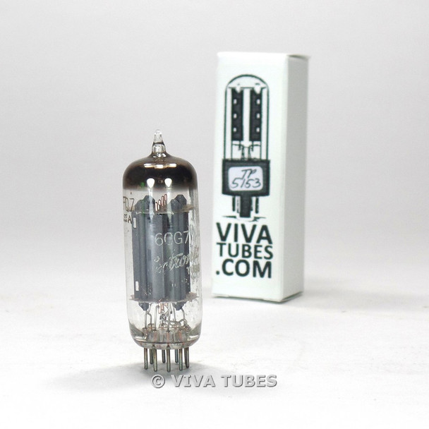 Tests NOS GE USA 6CG7 [6FQ7] 2 Grey T Plate Top O Get Vacuum Tube 100%