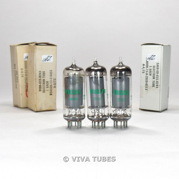 True NOS NIB Matched Trio (3) RCA USA JAN-6CL6 Grey Plate Top O Get Vacuum Tubes