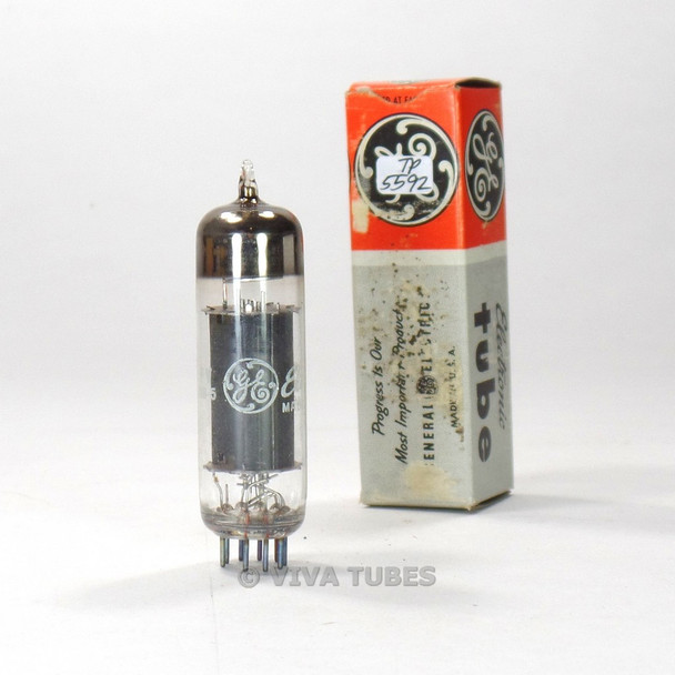 True NOS NIB GE USA 6CZ5 Black Plate Top O Get TALL BOTTLE Vacuum Tube 89%