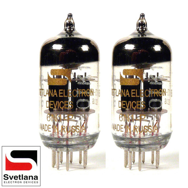 Gain Matched Pair 2 Svetlana 6n1p 6dj8 Winged C Sed Reissue
