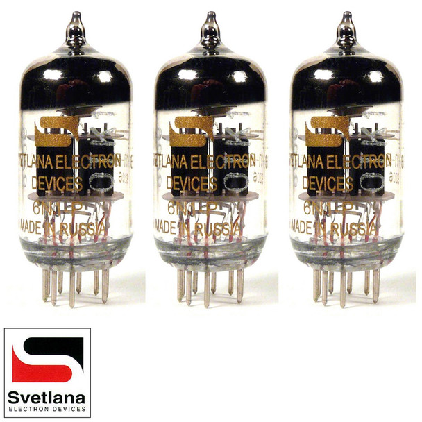 Gain Matched Trio (3) Svetlana 6N1P [6DJ8] [Winged =C= SED Reissue] Vacuum Tubes