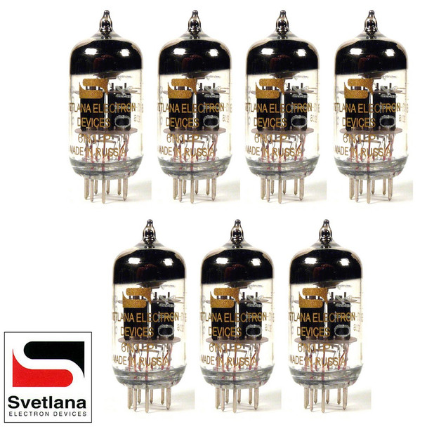 Gain Matched Septet (7) Svetlana 6N1P [6DJ8] [Winged =C= Reissue] Vacuum Tubes