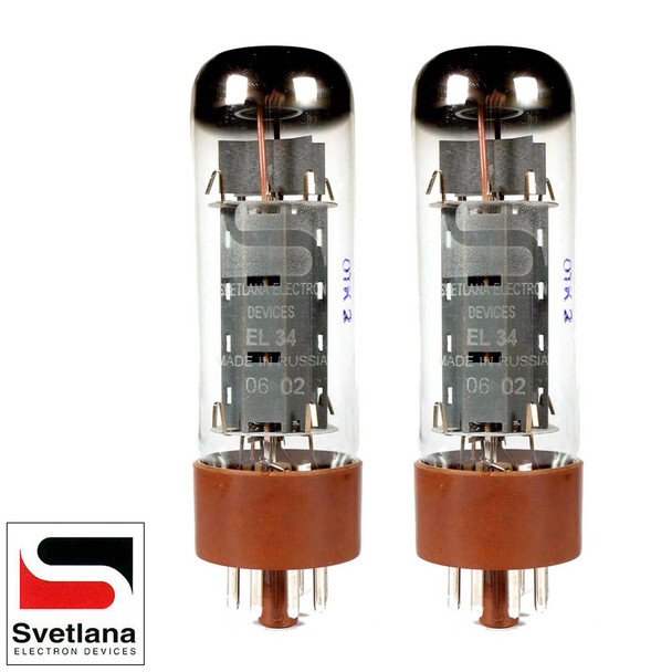Plate Current Matched Pair 2 Svetlana El34 Winged C Reissue
