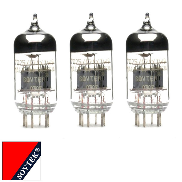 Gain Matched Trio (3) Sovtek 12AX7WB 7025 ECC83 Vacuum Tubes - Brand New