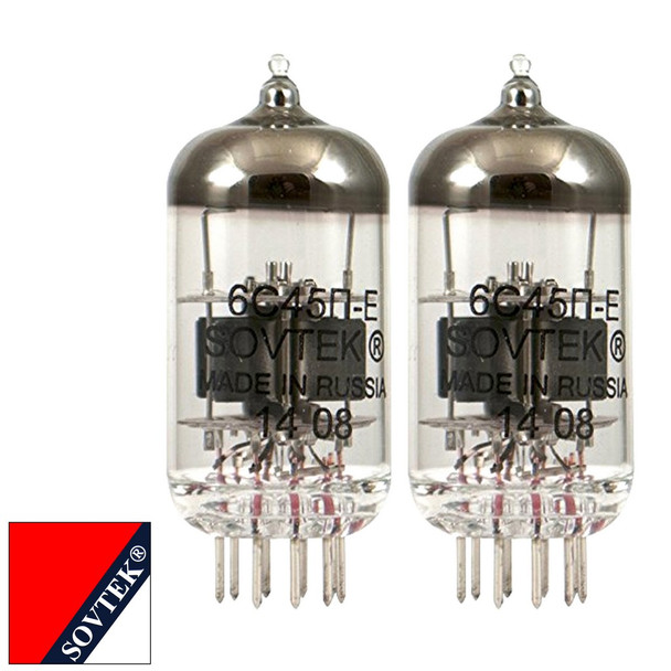 Gain Matched Pair (2) Sovtek 6C45Pi Audio Guitar Vacuum Tubes - Brand New