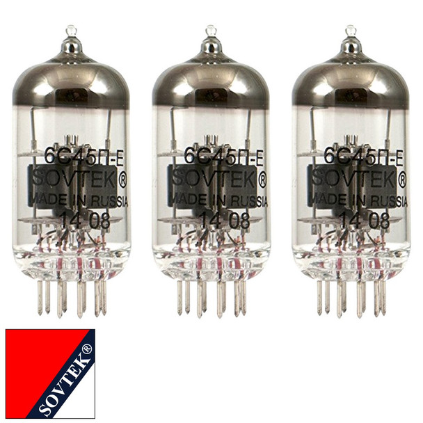 Gain Matched Trio (3) Sovtek 6C45Pi Audio Guitar Vacuum Tubes - Brand New