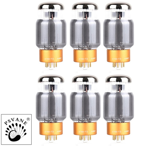 New Current Matched Sextet (6) Psvane KT88-T Classic MKII II Series Vacuum Tubes