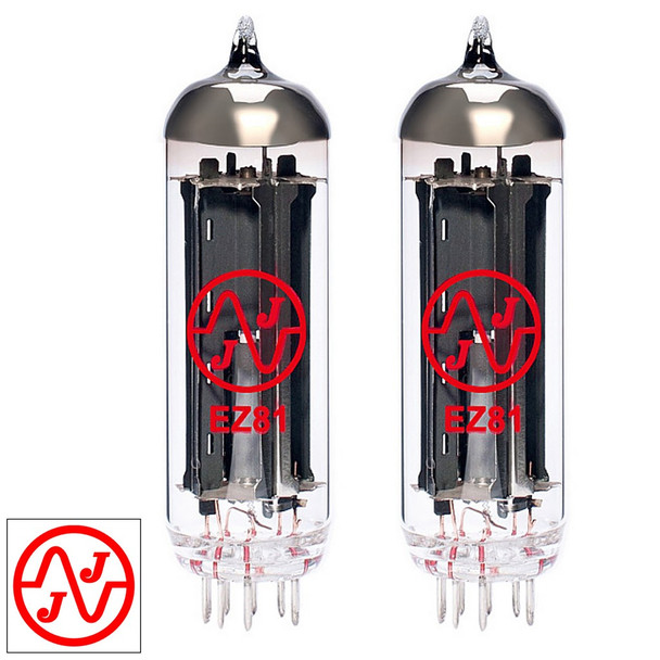 JJ Electronic Matched Pair (2) EZ81 / 6CA4 / 6CA4A Rectifier Vacuum Tubes New