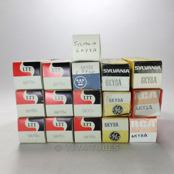 Lot of Type 6KY8 - 16 Untested, Vintage, Boxed Vacuum Tubes