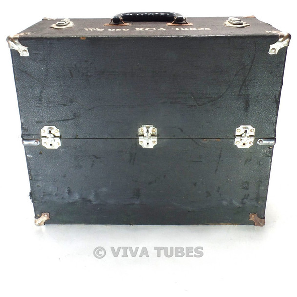 Small, Black, RCA, Vintage Radio TV Vacuum Tube Valve Caddy Carrying Case