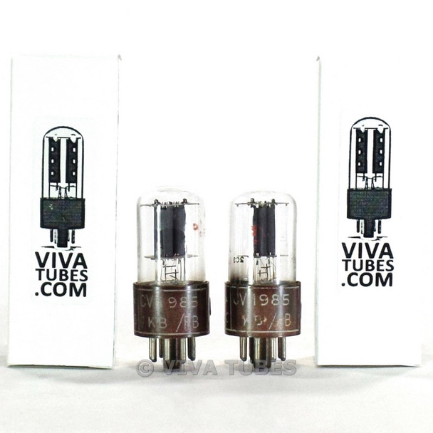 True NOS Gain & Gm Matched Pair (2) Brimar England CV1985 / 6SL7GT Vacuum Tubes