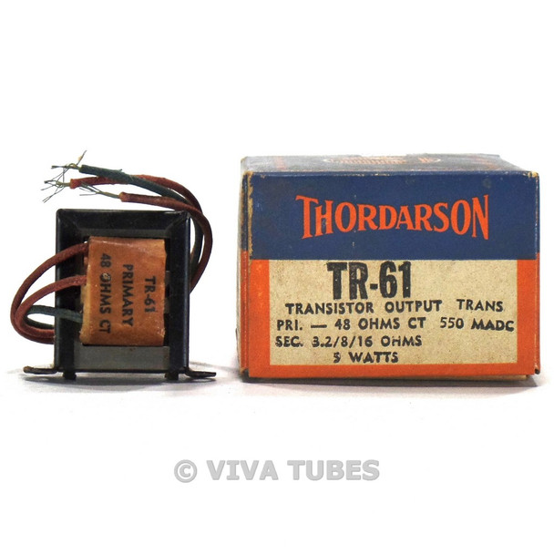 NOS NIB Thordarson TR-61 Transistor Output Transformer 48ohmCT 550mADC 5 Watts