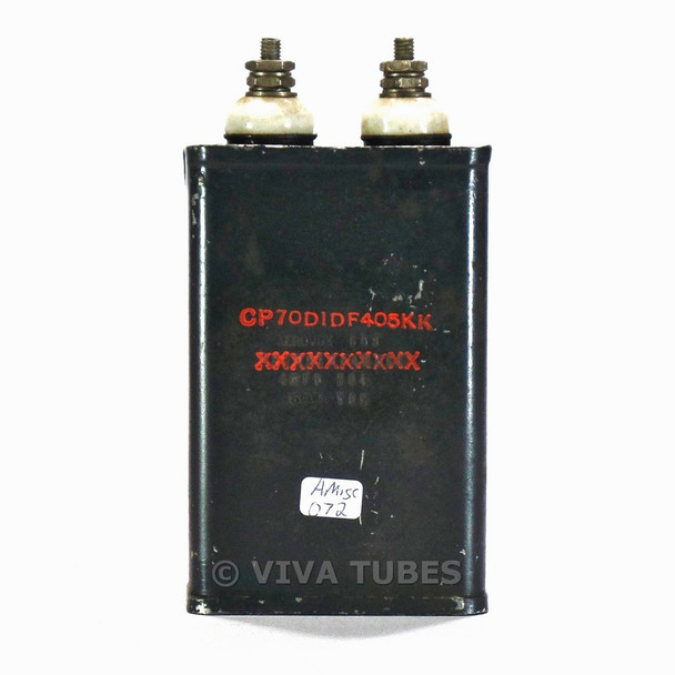 Vintage Aerovox CP70D1DF405KK 4 MFD S04 600 VDC Paper in Oil Capacitor