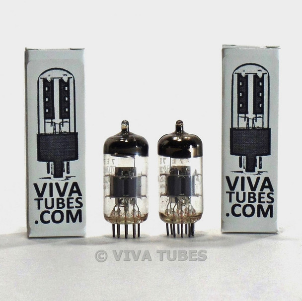True NOS Matched Pair Matsushita (Japanese Mullard) 7DJ8/PCC88 Vacuum Tubes