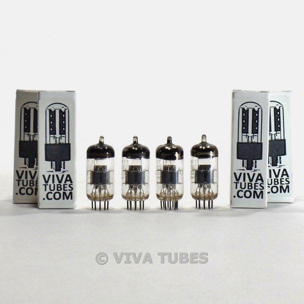 True NOS Matched Quad (4) Matsushita (Japanese Mullard) 7DJ8/PCC88 Vacuum Tubes