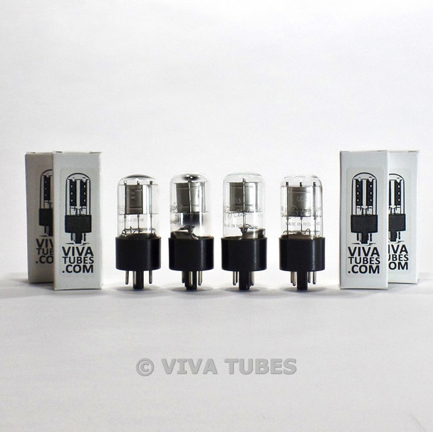 True NOS Matched Quad (4) GE USSR 0D3/OD3 Silver Plate Vacuum Tubes 100%+