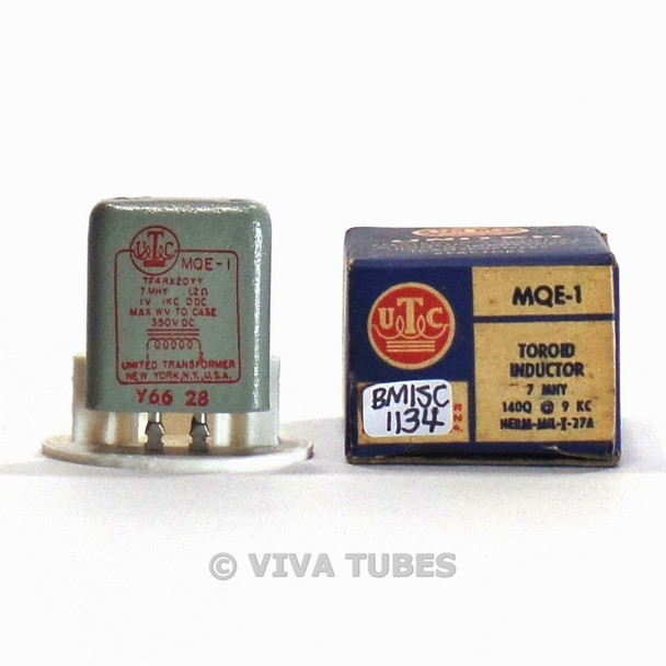 NOS NIB UTC MQE-1 Toroid Inductor Transformer 7MHY 12ohm 140Q 9KC, 1V 1KC 0DC