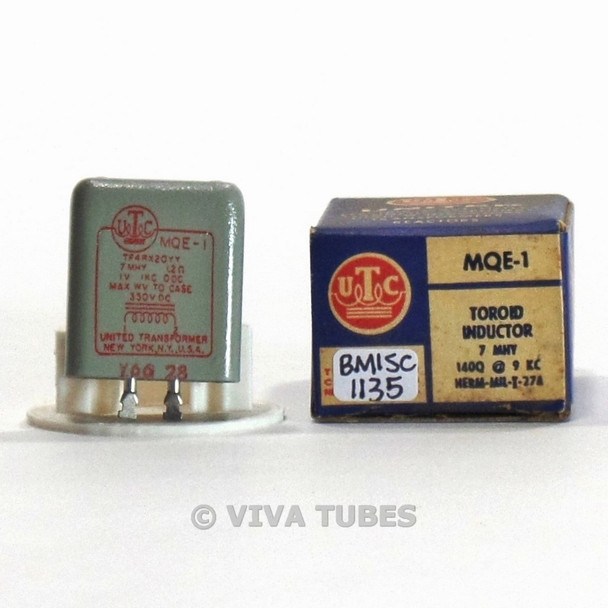 NIB NOS UTC MQE-1 Toroid Inductor Transformer 7MHY 12ohm 140Q 9KC, 1V 1KC 0DC