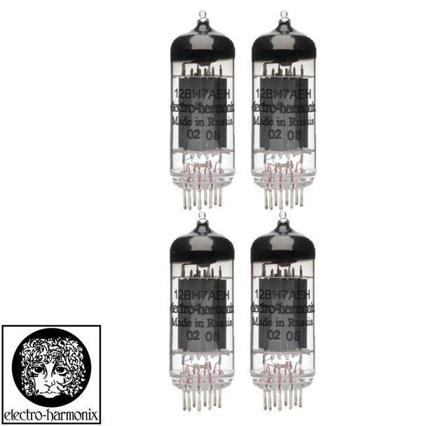 Brand New Gain Matched Quad (4) Electro-Harmonix 12BH7 Vacuum Tubes