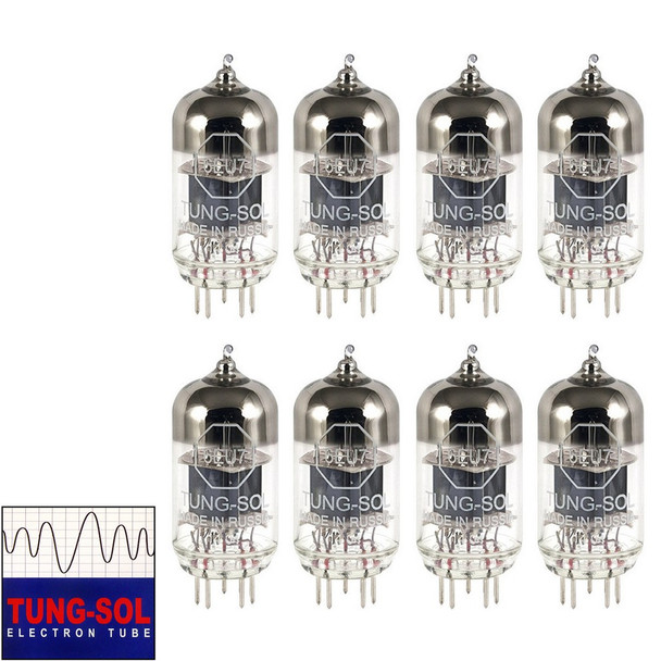 Brand New Gain Matched Octet (8) Tung-Sol Reissue 6EU7 Vacuum Tubes