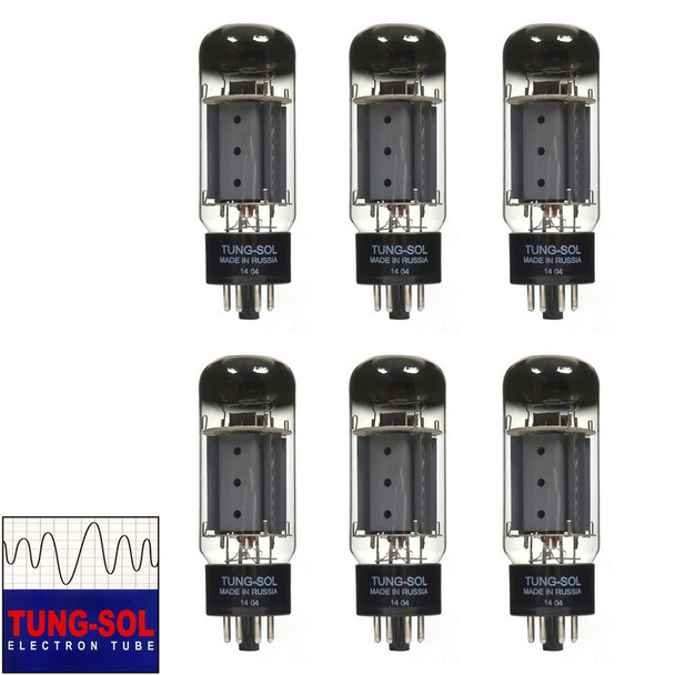 Brand New Plate Current Matched Sextet (6) Tung-Sol Reissue 7027A Vacuum Tubes