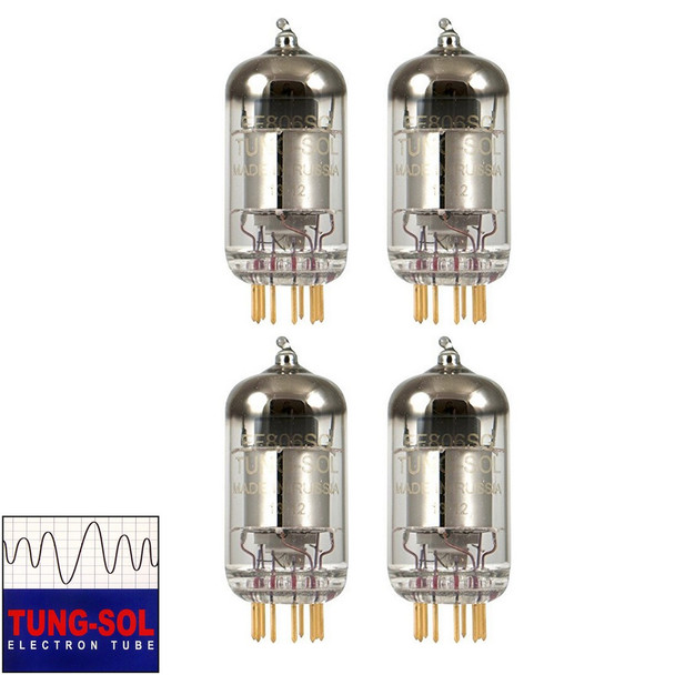 New Gain Matched Quad (4) Tung-Sol Reissue EF806S / EF86 / 6267 Gold Pin Tubes