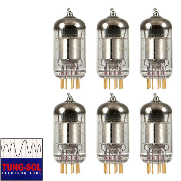 New Gain Matched Sextet (6) Tung-Sol Reissue EF806S / EF86 / 6267 Gold Pin Tubes