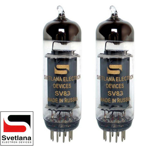 Brand New Plate Current Matched Pair (2) Svetlana SV83 / 6P15P Vacuum Tubes