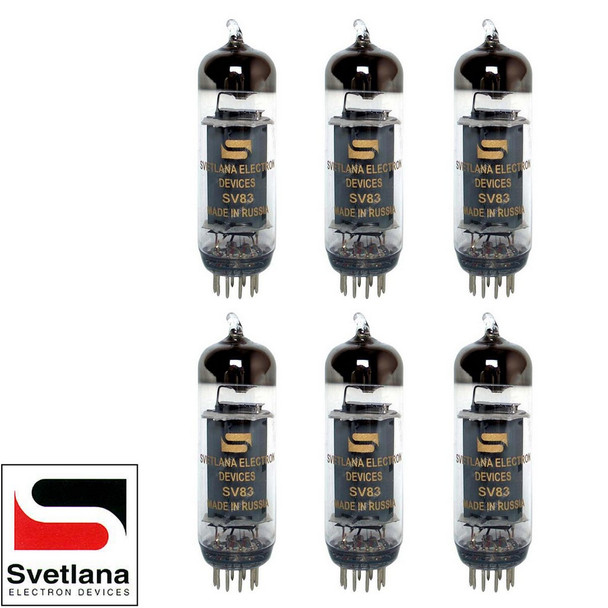 Brand New Plate Current Matched Sextet (6) Svetlana SV83 / 6P15P Vacuum Tubes