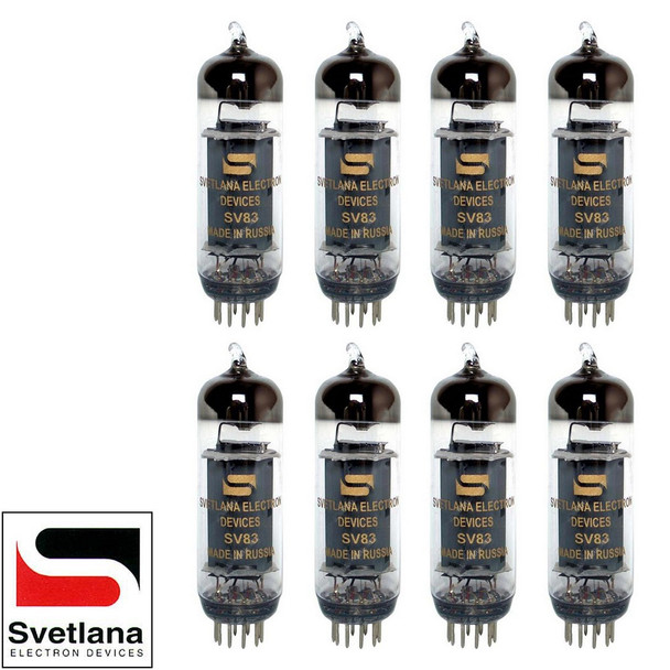 Brand New Plate Current Matched Octet (8) Svetlana SV83 / 6P15P Vacuum Tubes