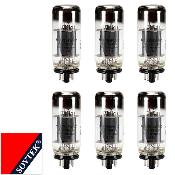 Brand New Plate Current Matched Sextet (6) Sovtek 5881 / 6L6WGC Vacuum Tubes