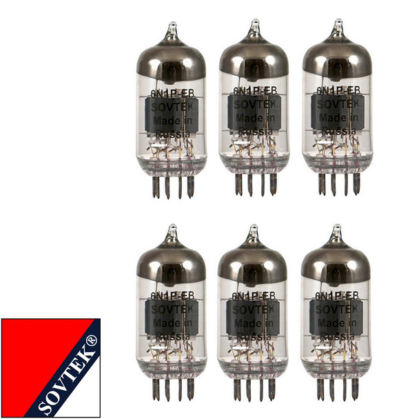 Brand New Gain Matched Sextet (6) Sovtek 6N1P / 6N1-P-EV Vacuum Tubes