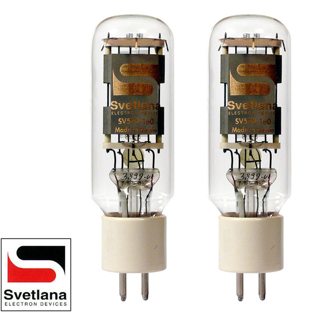 Brand New Factory Matched Pair (2) Svetlana SED SV-572-160 Vacuum Tubes