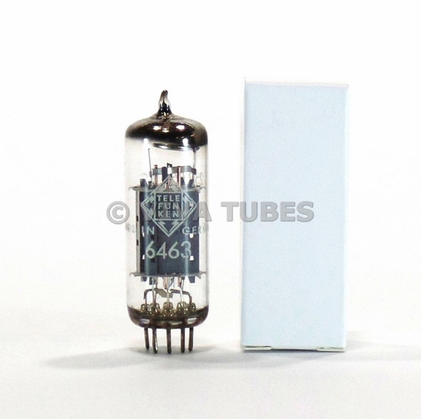 True NOS Vintage Telefunken 6463 Dual Triode Vacuum Tube <> Bottom Wing Plates