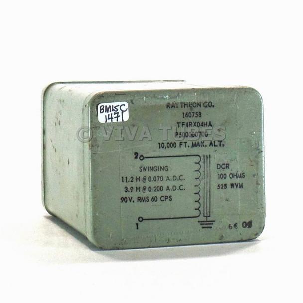 Vintage Raytheon 160758 Swinging Transformer 100ohm 525WVM