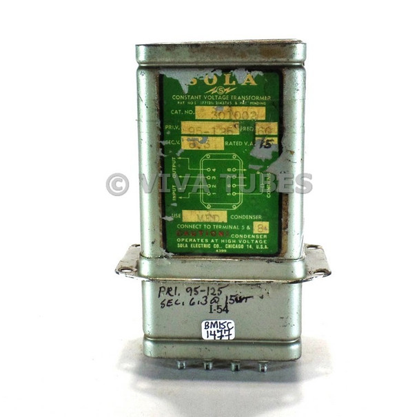 Vintage Sola 301002 Constant Voltage Transformer 6.3V 15A