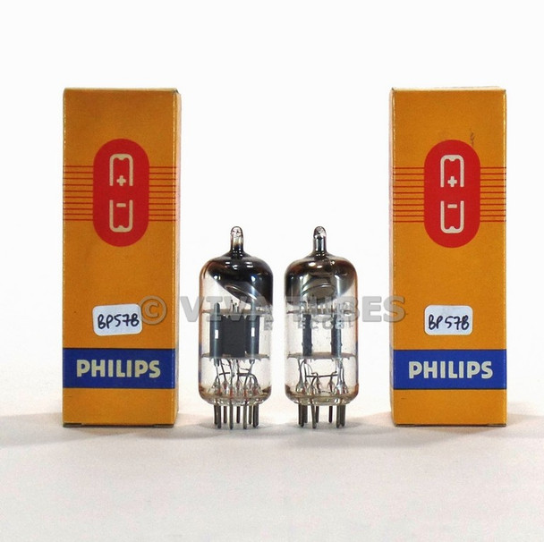 Matched Pair Philips Japan ECC81 / 12AT7 Grey Plate O Get Tubes 117/95 & 114/97%