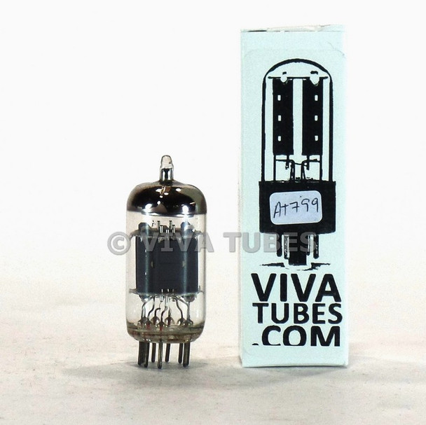 Tests NOS Illegible USA 12AX7 [ECC83] Gray Plate O Getter Vacuum Tube