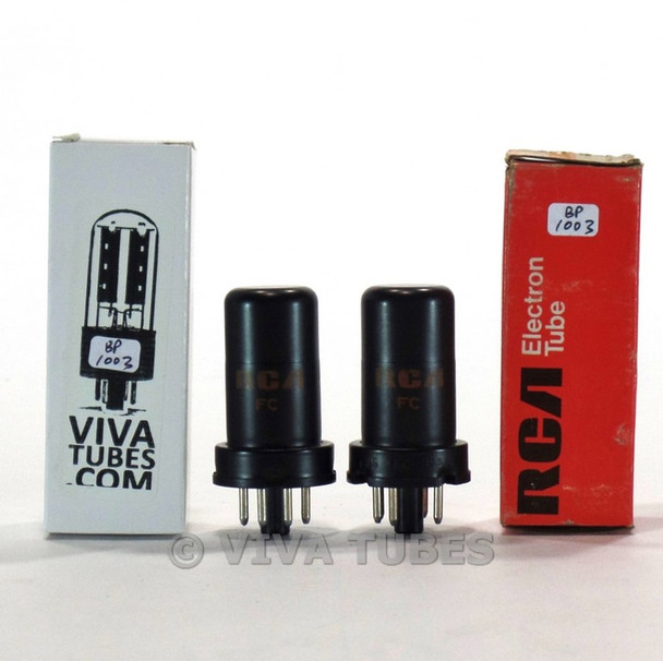 Test NOS Date Matched Pair RCA USA 6J5 Metal Vacuum-Tubes