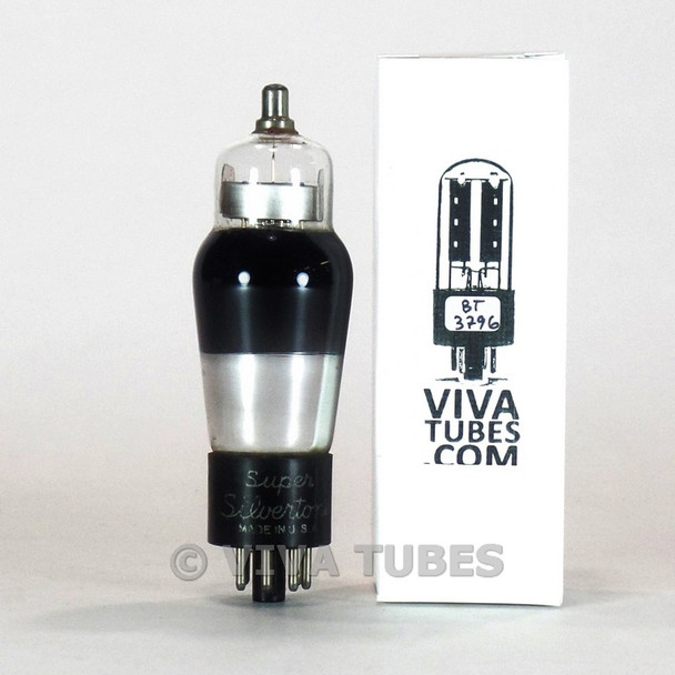 Tests NOS Super Silvertone USA 6J7G ST Silver Plate Smoked Glass Vacuum Tube