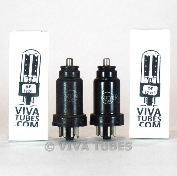 Matched Pair RCA USA 6J7 Plate Get Metal Rust Vacuum Tubes 85 & 90%