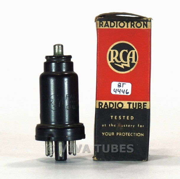 True NOS NIB RCA USA 6K7 Plate Get Metal Engraved Base Vacuum Tube 100+%