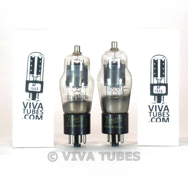 Tests NOS Matched Pair Zenith USA 6K7G Grey Plate Bottom [] Get Vacuum Tubes