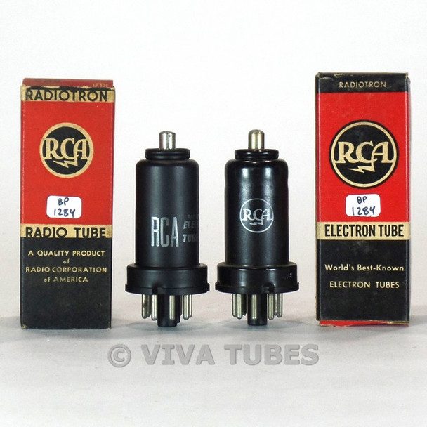 True NOS NIB Matched Pair RCA USA 6K8 Metal Vacuum Tubes 100%